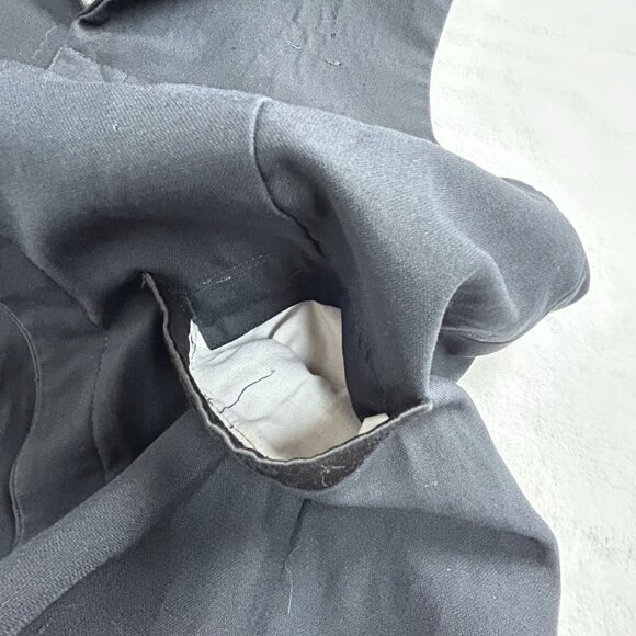 Fourmy Mens Black Notch Collar Formal Vest Size 42 Wool Blend Pocket Lightweight - Picture 5 of 8